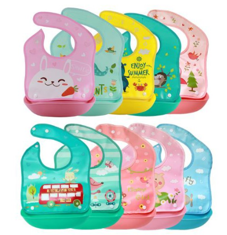 ผ้ากันเปื้อกันน้ำเด็ก พร้อมถาดรอง